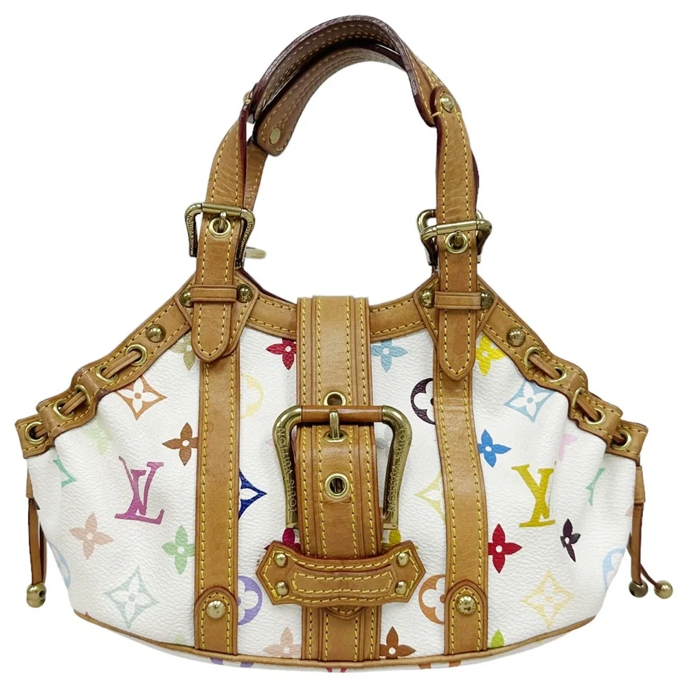 Louis Vuitton Teda PM Top Handle Bag PM Multicolor Canvas Blanc White - Picture 2 of 11